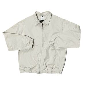 NWOT Nike Life Woven Harrington Jacket Light Orewood Brown Size Large